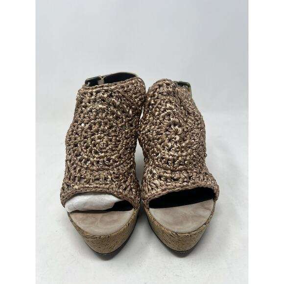 2000s Elizabeth & James size 8.5B Indie Sleaze Olsen Twins Crochet Wedge - Picture 3 of 11